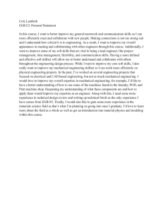 EGR121 Engineering Personal Statement