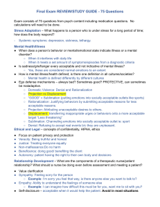 Psychiatric Nursing Final Exam Study Guide