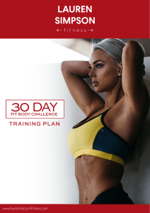 30 Day Fit Body Challenge Workout Plan