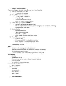 Spring 2026 Student Blueprint: Study & Wellness Plan