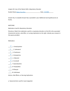 Respiratory Disorders Nursing Exam & Answers