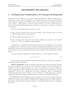 Econometr&iacute;a I: Apuntes de Regresi&oacute;n Bivariada