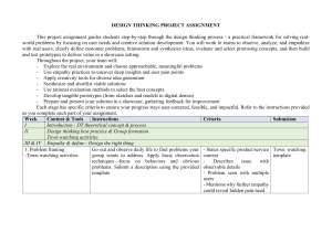 Design Thinking Project Assignment: Empathy to Prototype