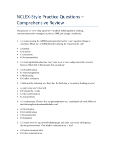 NCLEX-Style Nursing Practice Questions: Comprehensive Review