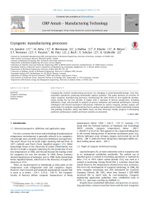 Cryogenic Manufacturing Processes: CIRP Annals Review