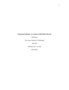 Analysis of Bed Bath & Beyond's Business Challenges