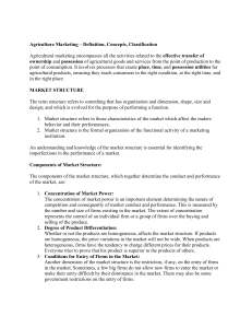 Agricultural Marketing Concepts & Functions