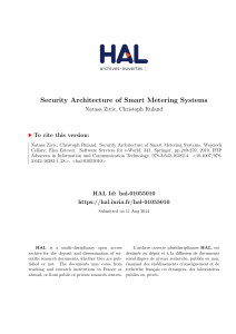 Security Architecture of Smart Metering Systems