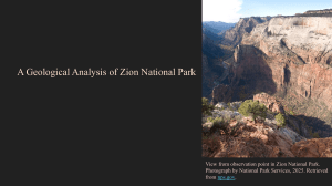 Geological Analysis of Zion National Park