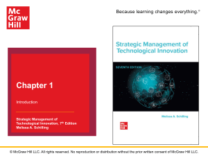 Strategic Management of Technological Innovation