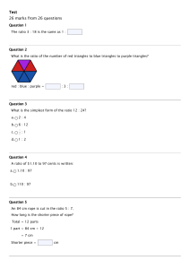 Ratio Test for Middle School Students
