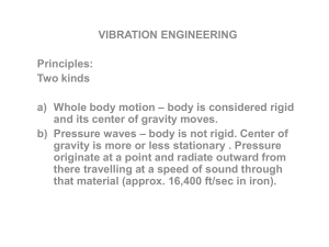 Vibration Engineering Principles and Analysis