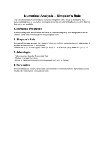 Numerical Analysis: Simpson's Rule Guide