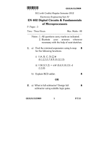 Digital Circuits & Microprocessors Exam