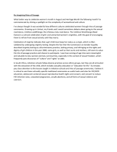 Zulu Rites of Passage and Modern Sexual Health