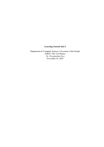 Art History Learning Journal: Ancient Greece & Rome
