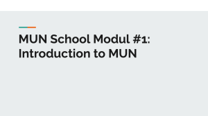 Introduction to Model United Nations (MUN) Module #1