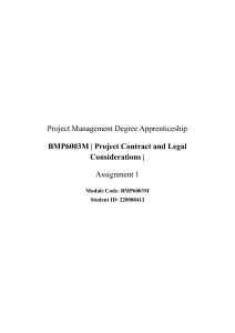 Project Management Leadership & Change Assignment