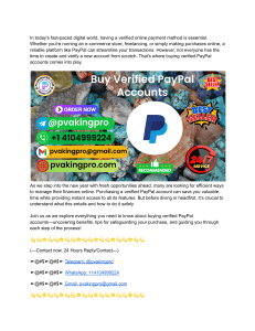  2 Buy Verified PayPal Accounts in the new year