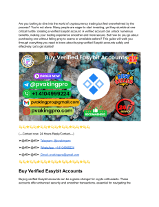 How To Buy Verified Easybit Accounts A Step By Step Guide