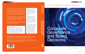 Corporate Governance and Board Decisions Textbook