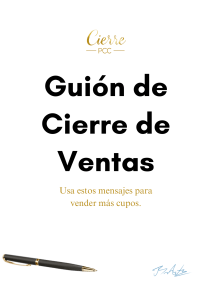 Guion de Cierre de Ventas para Educadores y Escuelas
