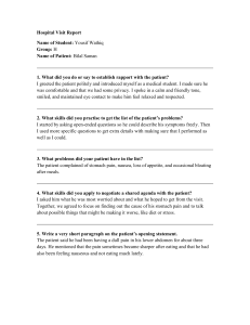 Medical Student Hospital Visit Report
