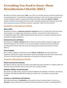 Everything You Need to Know About Benzalkonium Chloride (BKC)