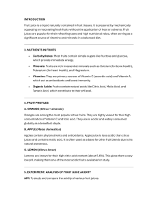 Fruit Juice Acidity Lab Report