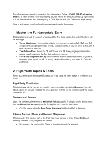 ENGG 202 Engineering Statics Study Guide: University of Calgary