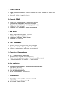 DBMS Fundamentals: Lecture Notes on Databases
