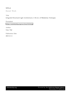 Integrated Structured Light Architectures: Modulation Techniques Review