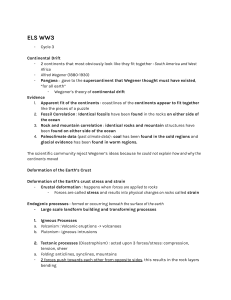 Earth & Life Science Study Guide