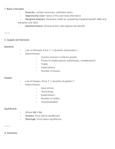 Economics Textbook: Microeconomics Basics