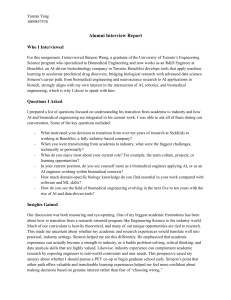 Biomedical Engineering AI Career Interview