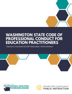 Washington State Code of Professional Conduct for Educators