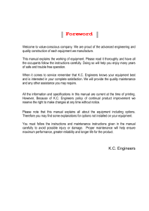 Adsorption in Packed Bed Laboratory Manual