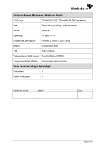 Oefententamen Financial Accounting
