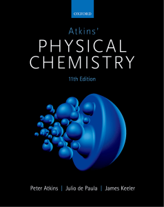 Atkins' Physical Chemistry 11th Edition Textbook