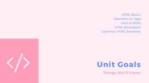 HTML Basics: Elements, Tags & Structure