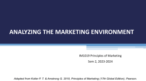 Principles of Marketing: Analyzing the Marketing Environment