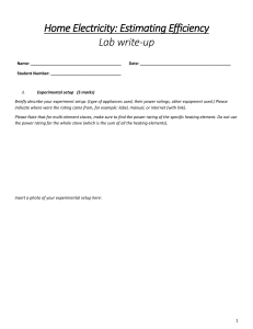 Home Appliance Efficiency Lab