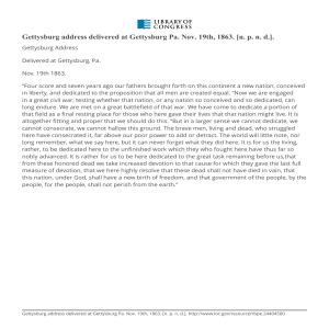 Gettysburg Address Full Text