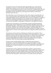 Inconsistencies in Law: Causes and Impacts on Legal Systems