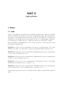Logik og Beviser i Matematik