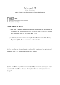 Key Concepts in PPE Week 10: Interpretivism & Poststructuralism Seminar