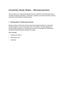 University Notes Microeconomics Full Study Guide