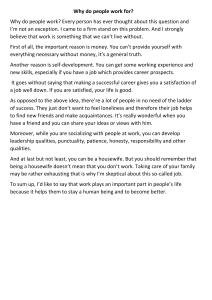 Essays on Work, Health & Sports