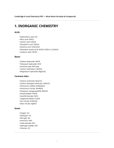 A Level Chemistry Must-Know Formulas