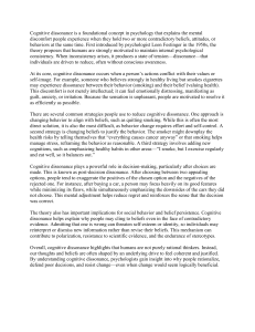 Understanding Cognitive Dissonance